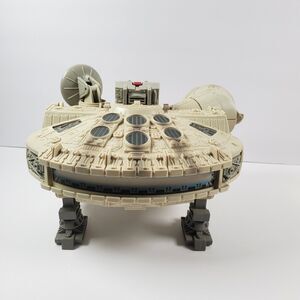 Vintage 2001 Hasbro Star Wars Millennium Falcon Ship Toy Tested Works